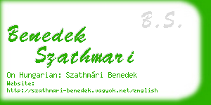 benedek szathmari business card