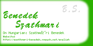 benedek szathmari business card